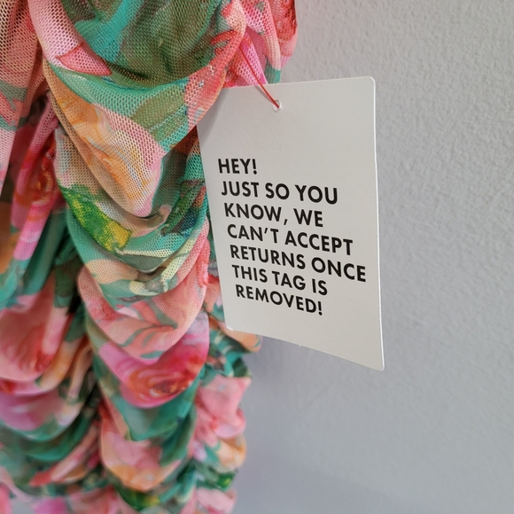 ASOS NWT Design U-Wire Bandeau Strapless Ruched Floral Maxi Dress Size 14 - Picture 4 of 8